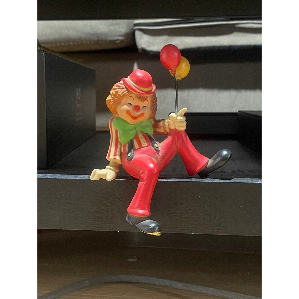 vintage Enesco clown shelf sitter figurine with balloons